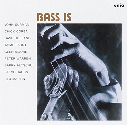 CD cover for "Bass Is" by Peter Warren, featuring a hand on a bass.