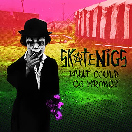 CD cover featuring a man in a bowler hat with carnival tents.