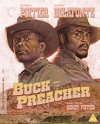Buck and the Preacher" Blu-ray cover featuring Sidney Poitier and Harry Belafonte.