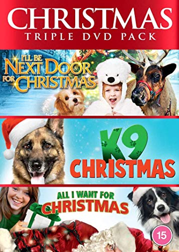 Christmas Triple DVD" cover featuring dogs, a child, and festive imagery.