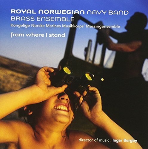 "CD cover with a man looking through binoculars, navy band text."
