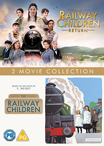 DVD cover for "The Railway Children Return" featuring children and a steam train.