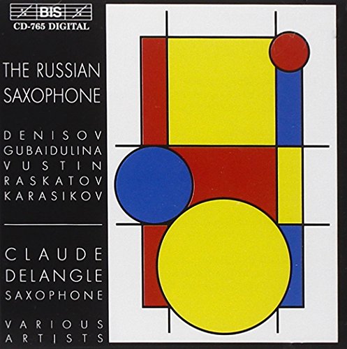 CD cover for "The Russian Saxophone" featuring abstract geometric shapes.