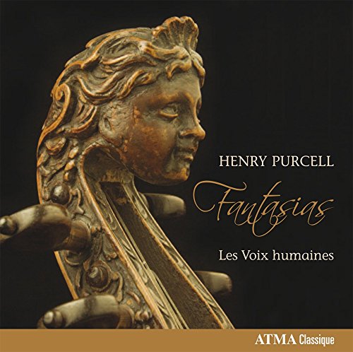Bronze sculpture of a woman with a viola da gamba, CD cover.