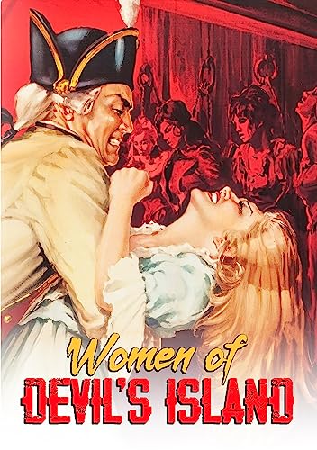 Movie poster: man in uniform confronting a woman, red background.