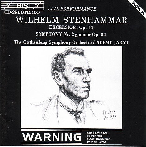 Black CD cover with sketch of a man's head and white text.
