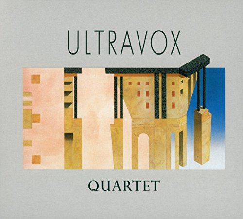 "Album cover for Ultravox - Quartet featuring abstract architectural image on a grey background."