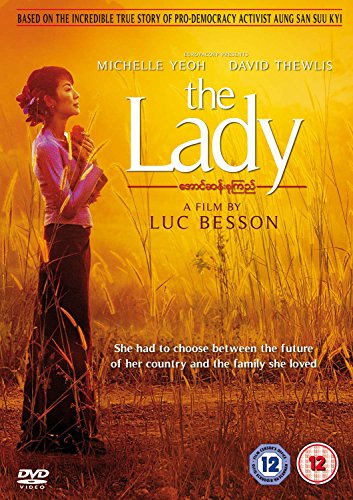 DVD cover for "The Lady" featuring Michelle Yeoh in a field.