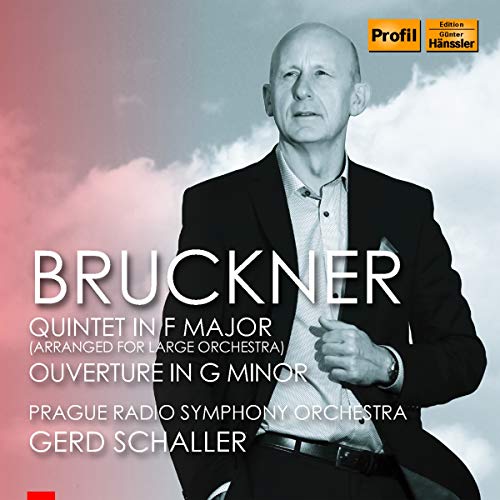 CD cover featuring portrait of Gerd Schaller and text “Bruckner.”