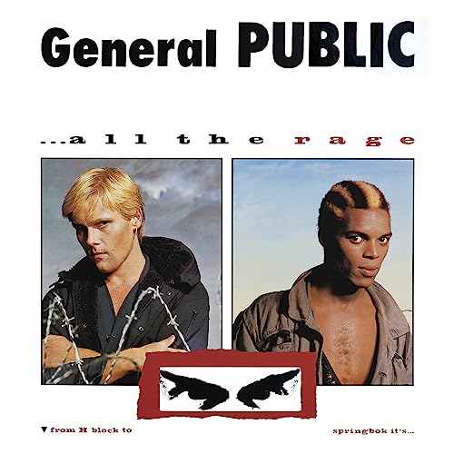 Album cover for General Public's All The Rage featuring two men's portraits.