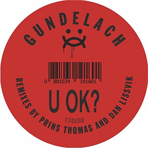 Red vinyl record label with "Gundelach" and barcode 881034191601.