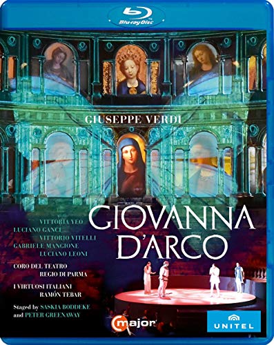 Blue-ray case cover featuring opera performers on stage with ornate building backdrop.