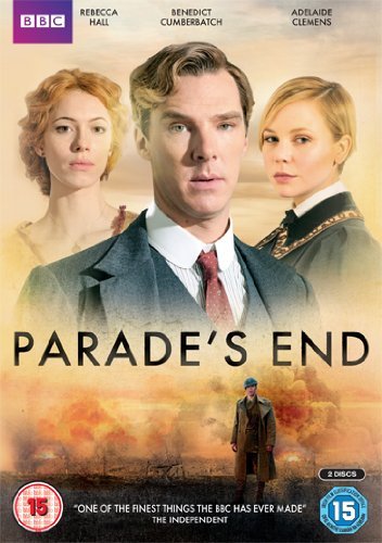 DVD cover for "Parade's End" featuring three actors against a war-torn background.