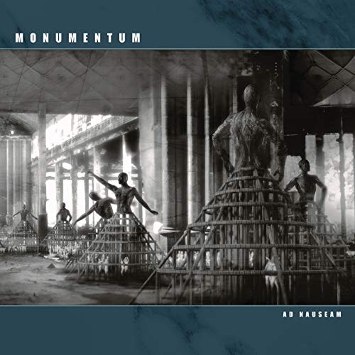 Album cover for Monumentum - Ad Nauseam, featuring statues in a ruin.