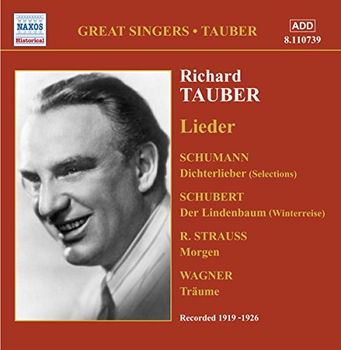 CD cover featuring a portrait of singer Richard Tauber and song titles.