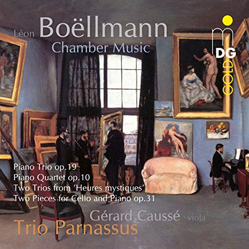 CD cover featuring paintings in a gilded interior, text: Boellmann, Causse.