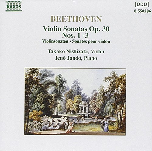 CD cover for Beethoven's Violin Sonatas with a park landscape image.