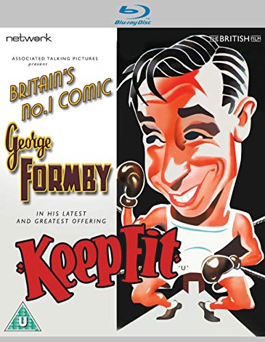 Keep Fit" Blu-ray cover featuring a cartoonish illustration of George Formby boxing.