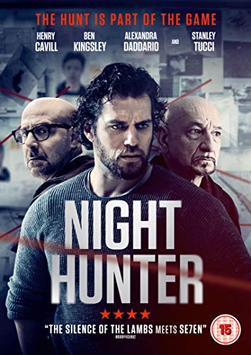 Night Hunter" DVD cover featuring Henry Cavill, Ben Kingsley, and Stanley Tucci.