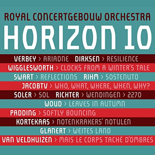 CD cover for Royal Concertgebouw Orchestra's "Horizon 10" with tracklist details.