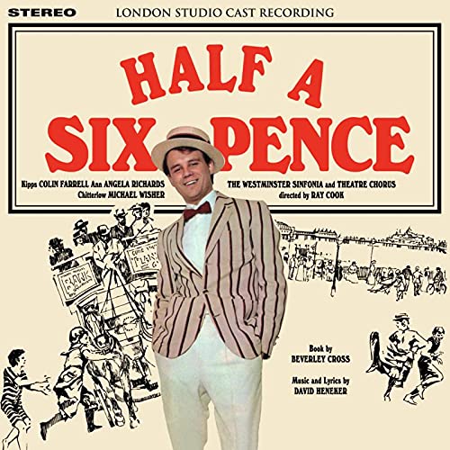 CD cover for "Half A Sixpence" featuring a man in a striped suit.