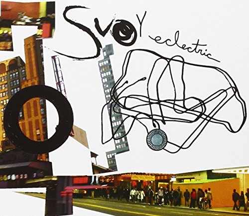 CD cover for "Svoy - Eclectric" with collage of city scenes and scribbles.