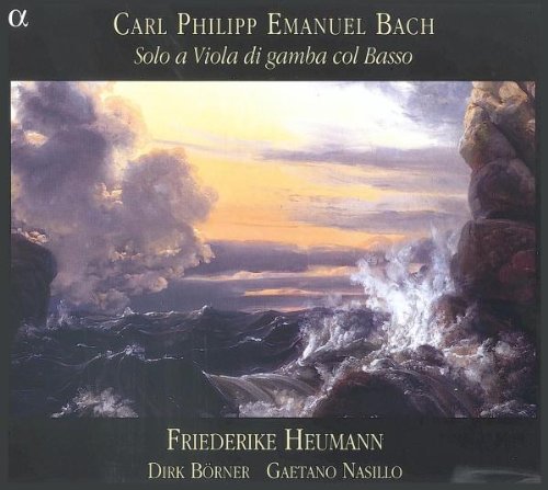 A CD cover featuring a seascape painting with dark green borders and white text.