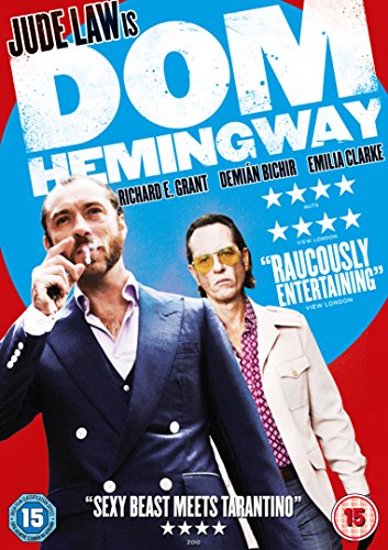 Dom Hemingway" DVD cover featuring Jude Law and Demian Bichir.