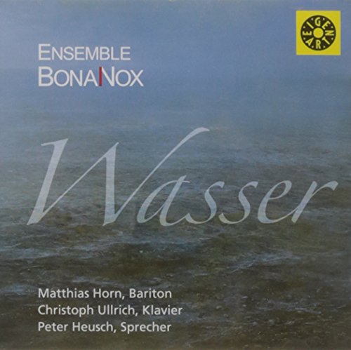 "CD cover with 'Wasser' in large script on a watery background."