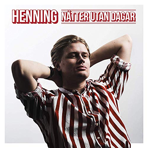 The alt text for the image is: "A man in a red and white striped shirt, album cover."