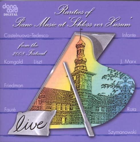 CD cover for “Rarities of Piano Music 2008” featuring a castle illustration.
