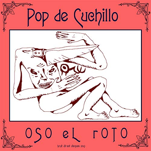Red album cover with a distressed, reclining figure drawn in red lines.