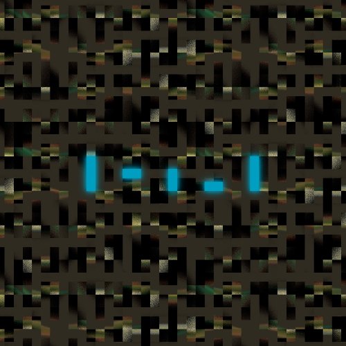 Pixelated album cover with blue text reading "Hyperdub" in the center.