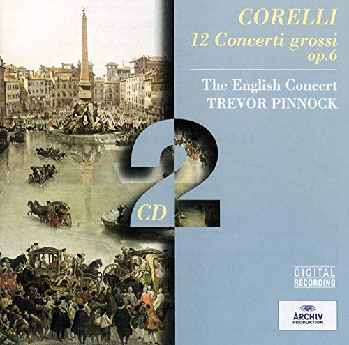 CD cover for Corelli’s 12 Concerti Grossi, featuring a cityscape.