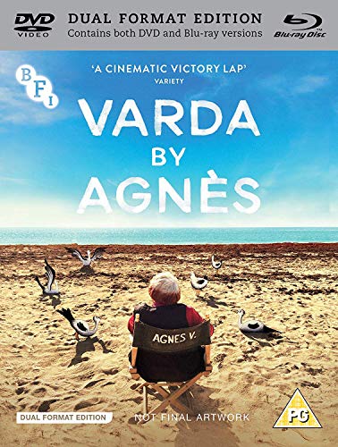 Varda By Agnes" Blu-ray cover: woman on beach with seagulls.