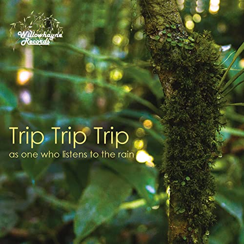 CD cover with mossy tree trunk and text “Trip Trip Trip.”