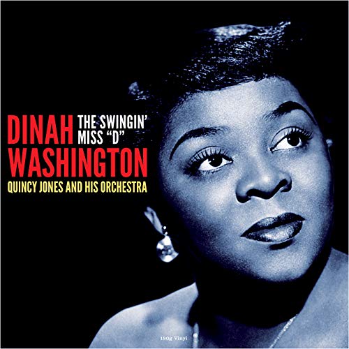 Dinah Washington album cover, portrait with red and white text.