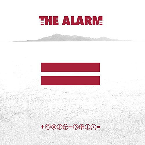 Album cover with red equals sign on white background, titled "The Alarm - Equals".