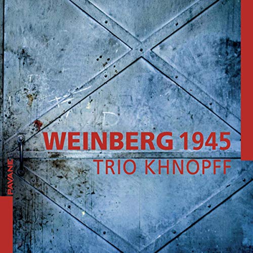 Metal door with red text "Weinberg 1945 Trio Khnopff" and a red vertical stripe.