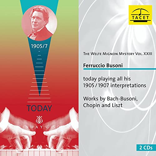 CD cover for Ferruccio Busoni piano recordings, featuring a portrait and hands.