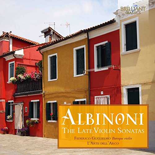 CD cover with a colorful Italian canal scene and "Albinoni" text.