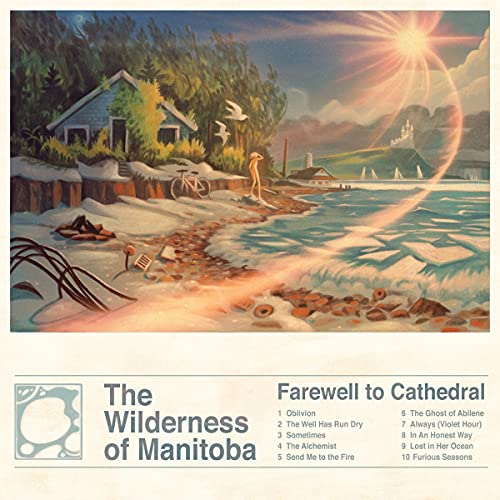 CD cover: lakeside scene with house, bicycle, and tracklist text.