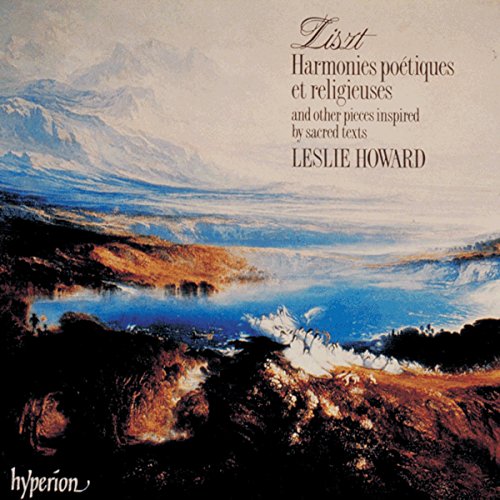 "CD cover with a serene landscape painting and text describing the music album."