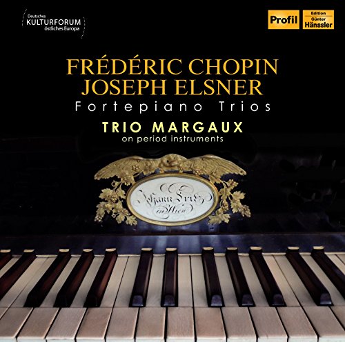 Piano keys and ornate gold emblem on a black background, classical music CD cover.