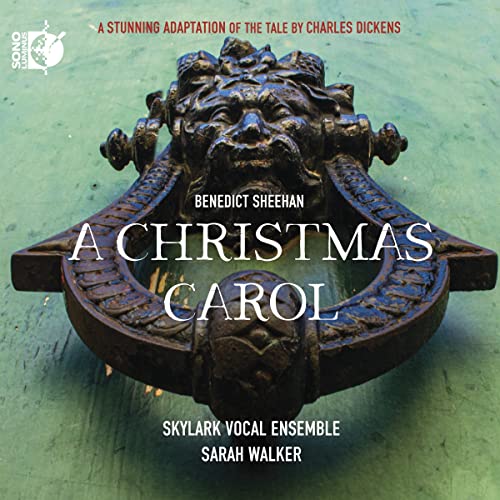 Blu-ray cover for "A Christmas Carol" featuring a sculpted door knocker.