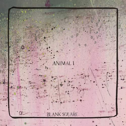 Square vinyl record cover with pink and grey speckled texture, text "ANIMAL I".