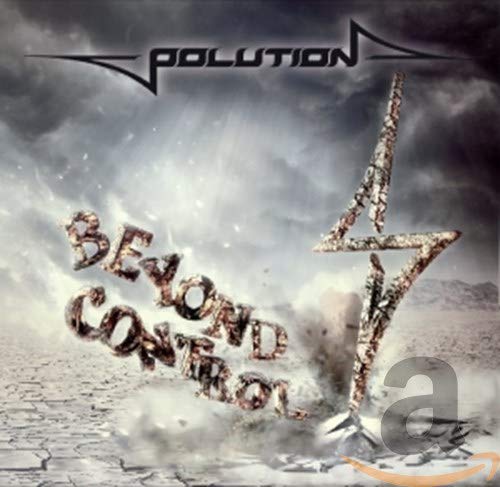 CD cover for "Polution - Beyond Control" with cracked earth imagery.