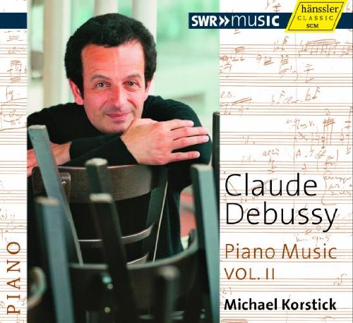 CD cover with a man leaning on a piano chair, sheet music background.