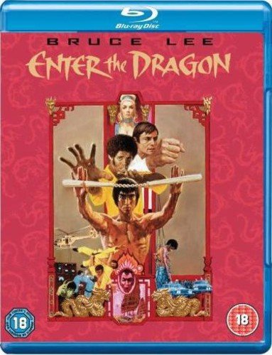 “Enter the Dragon” Blu-ray case featuring Bruce Lee in a martial arts pose.