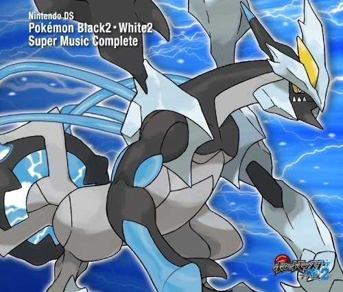 CD cover featuring a robotic white and black Pokémon against a blue lightning background.
